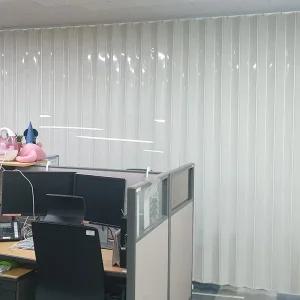 [맞춤] 한겹 화이트 홀딩도어 접이문 칸막이문 자바라 버티컬 주름문 100240