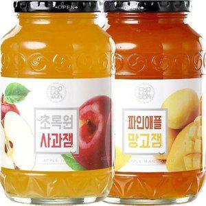 [JHOM9SPV_52EB]초록원 사과잼 + 파인망고잼 1kg 1kg
