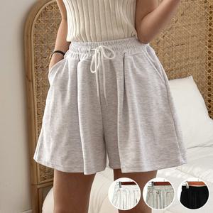 핀탁주름 4부 팬츠 여성 면 (3컬러) 반바지 빅사이즈 트레이닝