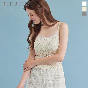 [블루레이스]레이스 배색 잔꽃 나염 나시 티셔츠_BI5M1TS6981