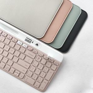 2024 방진 무선 키보드 슬리브 PU 가죽 임팩 방지 정리함 초슬림 휴대용 키패드 파우치 로지텍 K580 용