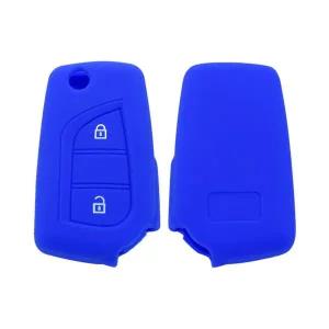 차키케이스 실리콘 자동차 키 케이스 커버 원격 셸 홀더 도요타 Yaris 하이랜더 캠리 RAV4 Aygo 푸조 108