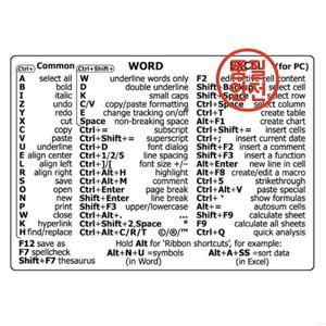 라벨컷팅기T8WC 컴퓨터 키보드 참조 바로 가기 스티커 PC 노트북 데스크톱을위한 범용 보편적