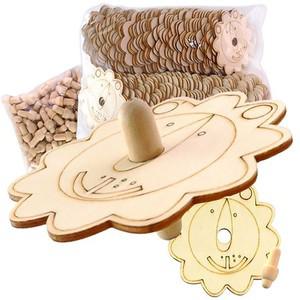 팽이만들기 나무팽이  대용량) -사자팽이 약100개 민속팽이 나무팽이 도토리팽이 국화팽이