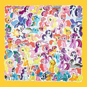 만화 장식 스케이트보드 헬멧 워터컵 노트북 스티커  포니 스티커  손 계정 재료   장난감  70 개