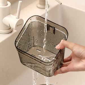 욕실 부착식 소품함 홀더 미니 선반 무타공 칫솔걸이