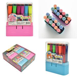 놀이 미술활동 12컬러 스탬프 싸인펜 그림 모양 사인펜 찍기 도장 1p 교구 학습