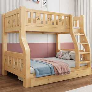 이층 베드 원목 쌍둥이 남매 청소년 키즈 사다리 침대 (100x120cm)+매트리스+서랍