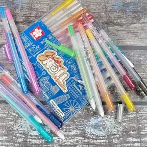 1.0mm 젤잉크볼펜 겔리롤 Metallic 12색세트/글라스펜 젤리롤펜 흰색젤펜 잉크 젤잉크 컬러 칼라 볼펜 흰