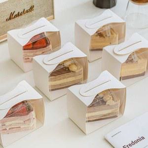 손잡이 조각케이크 박스 베이커리 포장 상자 100개