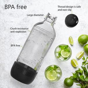 소다 기계 흑백 색상1L재사용 가능 PET 탄산수 병 BPA