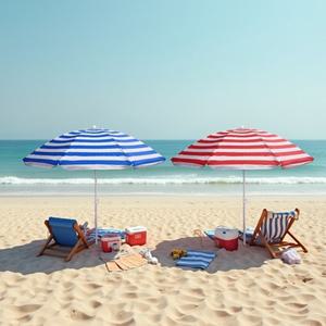 싸파 스트라이프 파라솔 비치 캠핑 낚시