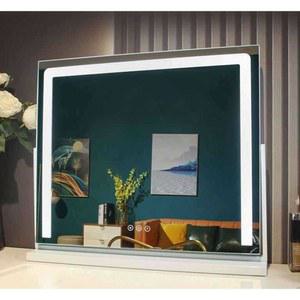 대형 사각 화장대 조명거울 구름 인테리어 직사각형 스크린 LED화장대거울 우드메모지갑
