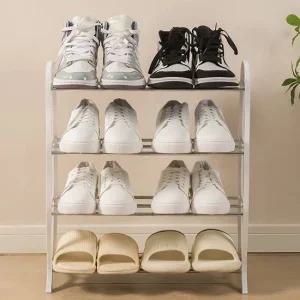 조립식 신발 거치대 간이 4단 신발정리 선반 신발선반 다용도선반 철제신발장 간이신발장