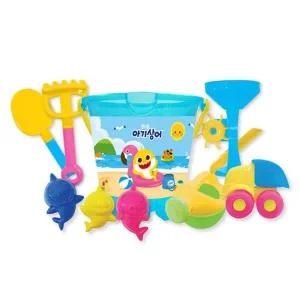 핑크퐁 아기상어 바다해변 통 모래놀이 바닷가 해변 모래성 찍기틀 도구 세트 역할놀이 선물