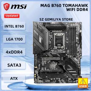 MSI MAG B760 TOMAHAWK WIFI DDR4 마더보드 INTEL B760 마더보드 LGA1700 256GB M.2 Wi-Fi 6E 지원 i9-1490