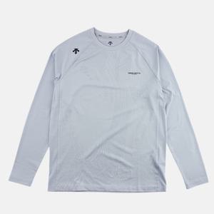 데상트 남성 레귤러핏 기능성 자가드 긴팔티 그레이 SP321TTL71