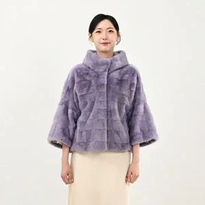 우진모피(WJ) 코펜하겐 퍼 휘메일 연보라 반후드나그랑 밍크코트 국내생산 본사직영