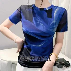 [드레스몰]블루웨이 반팔티 티셔츠 여성 댄스 탑 라인 댄스복 줌바 휘트니스 챠챠 드레스몰