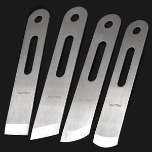 WUTA 스키빙 나이프 가죽 얇아짐 420B 마르텐사이트 스테인리스 스틸 공예 스키버스 날카로운 도구, 둥근/평탄/슬랜티드 블레이드, 오른손/왼손