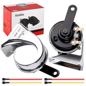 센지웬 자동차 경적 12V 시끄러운 방수 트위터 베이스 일반 액세서리 자동차용 전기 달팽이 오토바이 자동차용 대체 전자 부품 및 트럭용 실버