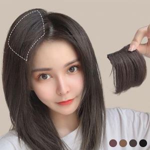 여성 똑딱핀 부분 헤어 가발 정수리뽕 옆머리 피스 핀 똑딱이 부분가발