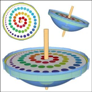 무지개 팽이만들기 신기한 회전 팽이 빛의혼합 원심력 착시현상 관찰 과학교구 (1인용)