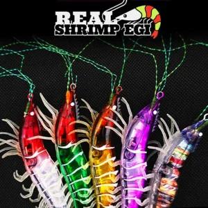 태양낚시- 락크웰 11cm(10g) 리얼새우 에기 / 케이무라 야광새우 에기 한치 심해 갑오징어 쭈꾸미에기 한치