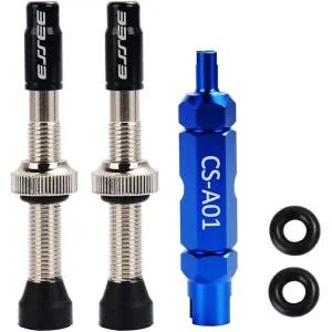 타이어 밸브캡 구찌 순정 커버 튜블리스 프레스타 밸브 스템 키트 | 60mm 자전거 스템과 코어 제거 도구 포