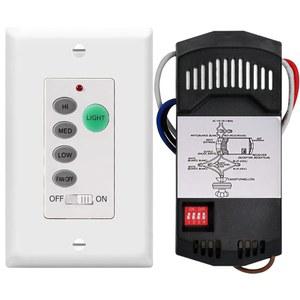 53T 천장 팬 월 리모컨, 3단 속도, 라이트 디머, 햄튼 베이, 하버 브리즈, 리모컨 키트 와 호환되는 4DIP 스위치