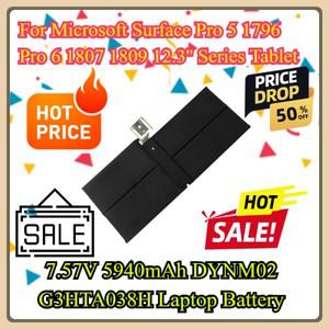 Microsoft Surface Pro 5 1796 6 12.3인치 시리즈 태블릿 7.57V 5940mAh DYNM02 G3HTA038H 노트북 배터리