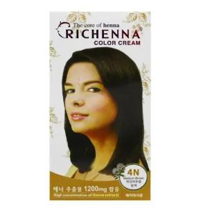 염색약 약간어두운갈색 리체나 4N 칼라크림 염색약 새치머리 멋내기