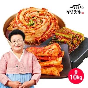정성곳간 강순의 명인 김치 포기6kg+총각2kg+갓2kg (3종, 10kg)