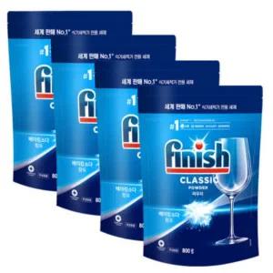 피니시 식기세척기세제 분말형 파우더 800g, 4개