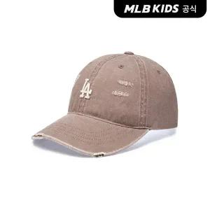 [MLB키즈](공식) 25N 피그먼트 데미지 워싱 볼캡 LA (L.Brown) 7ACPV155N-07BRL