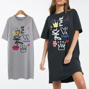 파워_원피스롱티 면반팔티 오버핏박스티 루즈핏 빅사이즈 잠옷