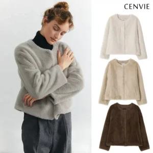 센비 루이 FAUX 밍크 가디건 퍼 자켓 4color