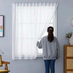 붙이는 쉬폰 벨크로 커튼 커텐 창문 블라인드 가림막