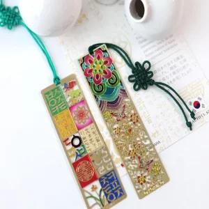 국립중앙박물관굿즈 한국전통문양금장책갈피 외국인선물 기념품 한국적인북클립