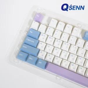 QSENN 블루퍼플 PBT 체리프로파일 한글 키캡 108키