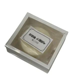 하양솝 천연 수제비누 동그라미 90g, 1개