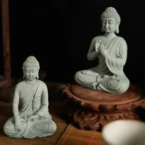 미니 부처님 돌 붓다 불상 2종 불교 보살 박람회 절 굿즈 석가모니 아미타불 석상 석불 오브제 기념품 장식품 좌불 인테리어 명상 기도