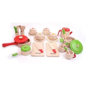 아기 원목 주방놀이 식기 그릇 냄비 세트 4살 어린이집놀잇감 남아 유치원