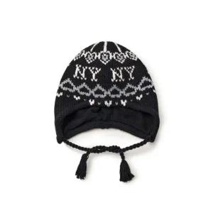 모자 PQJ 3ABNBM946-50BKS 베이직 노르딕 이어플랩 미드 비니 뉴욕양키스