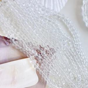 [1줄]8x6mm 크리스탈 론델컷 투명 2-802 비즈공예 악세사리재료