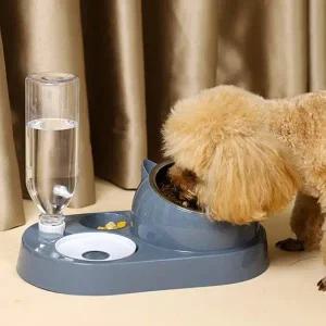 3in1 IDXN4042 강아지 고양이 밥그릇 물그릇 자동급수 스텐식기
