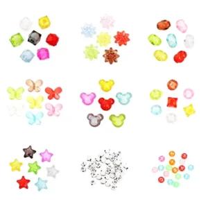 대용량 아크릴 글라스 유리비즈 모양구슬 공예용비즈