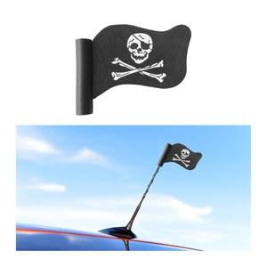 즈파나 해적 깃발 자동차 안테나 토퍼, 스컬 크로스본스 패튼 차량용 볼, 쿨 스켈레톤 자동차용 탑 커버 장식 액세서리, SUV, 세단, 트럭용 유니버설