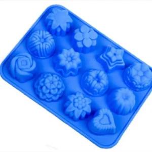 고품질 위생적인틀 화과자몰드12p 비누 위생적인 실리콘 꽃몰드 12구 자수패키지 스텐실장식 (WFJNCBZ)
