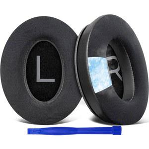 [미국배송] SOULWIT 쿨링 젤 이어 패드 BOSE QUIETCOMFORT 45 (QC45)/QUIETCOMFORT SE (QC SE)/QUIETCOMFORT 무선 오버 헤드폰 교체 아이스 실크 원단이 포함된 - 블랙